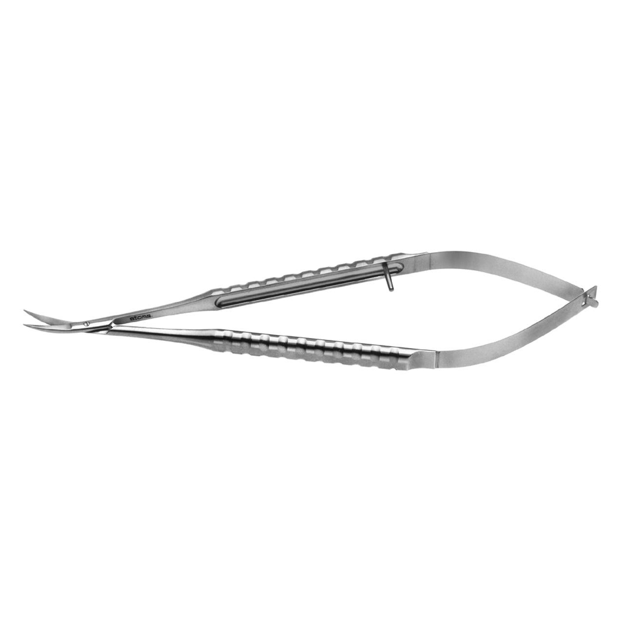 STOMA Micro-Scissors, Gomel, toothed, curved, 16cm from Quintess Denta