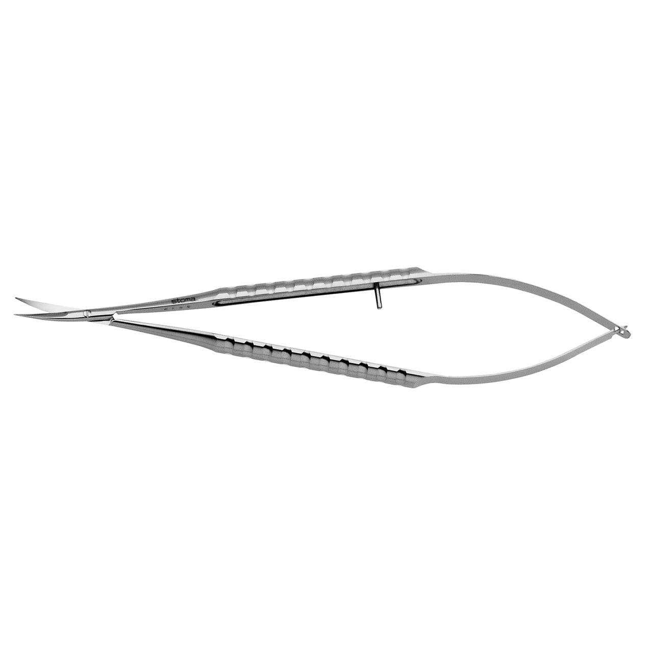 STOMA Micro-Scissors, Zucchelli, toothed, curved, superfine, 16cm from Quintess Denta