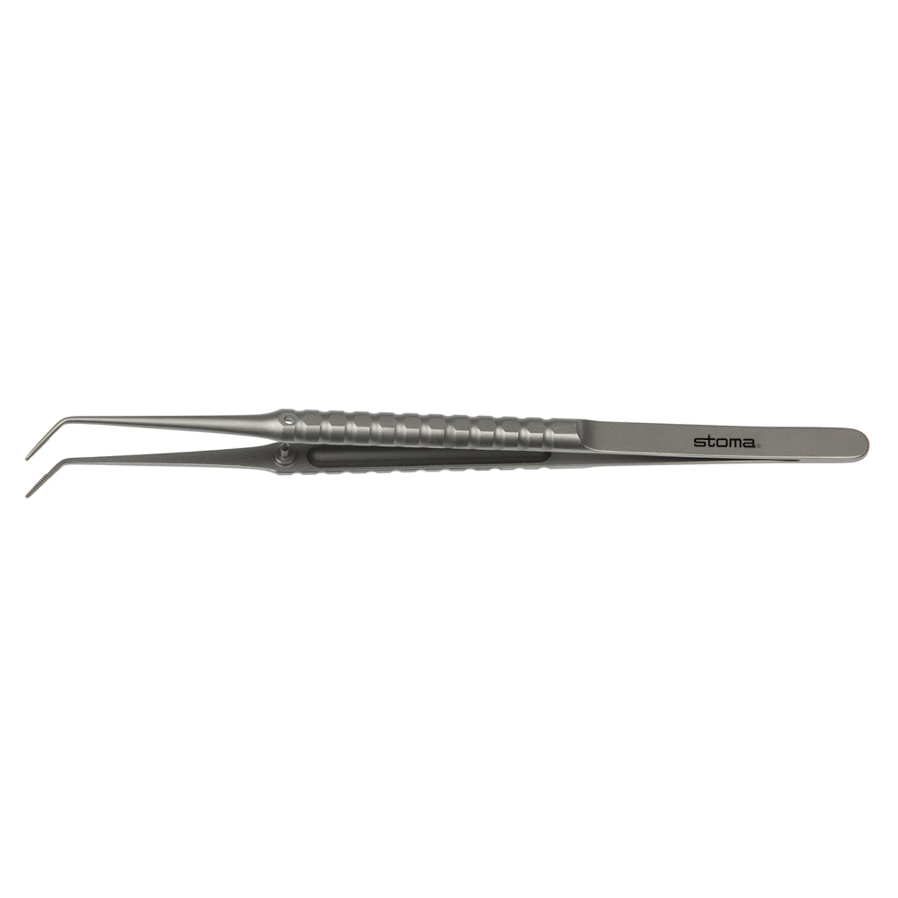 STOMA Forceps, Cooley, atraumatic, 0,8mm, curved, 17cm from Quintess Denta