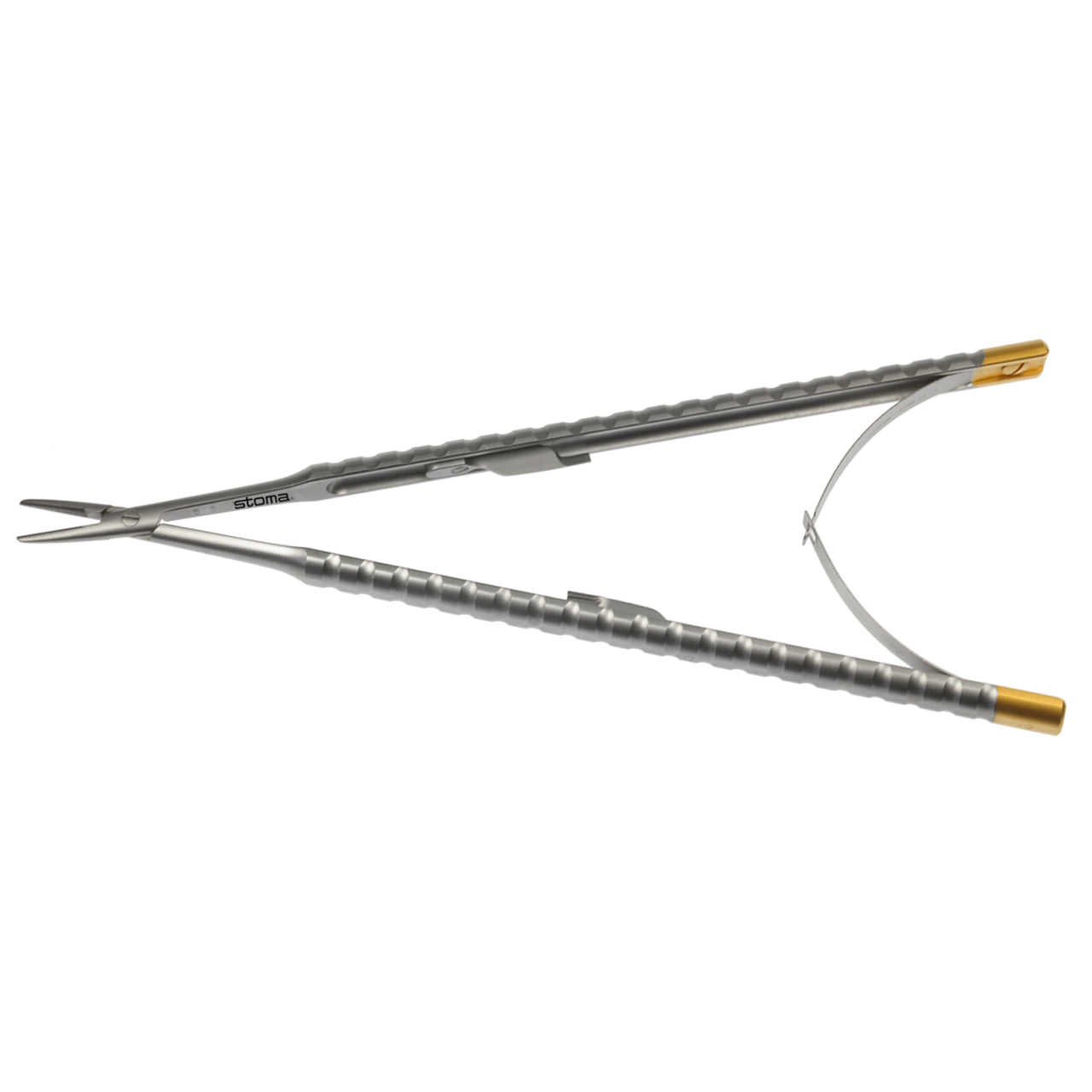 STOMA Micro-Needle holder, Castroviejo, TC, 0,8mm, straight, 15cm from Quintess Denta