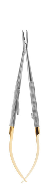 NEEDLE HOLDER CASTROVIEJO TC CURVED mm140