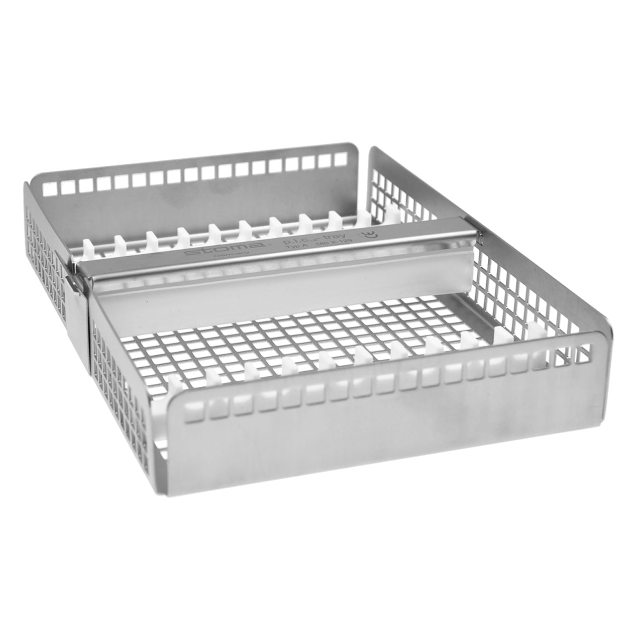 STOMA p.i.c.-tray, 180x129x30mm, with 2teflon racks and holder, for 11 instr. from Quintess Denta