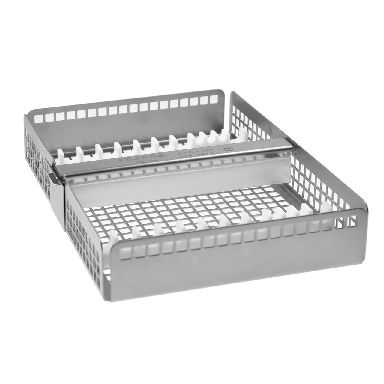 STOMA p.i.c.-tray, 180x129x30mm, with 2teflon racks and holder, for 12 instr. from Quintess Denta