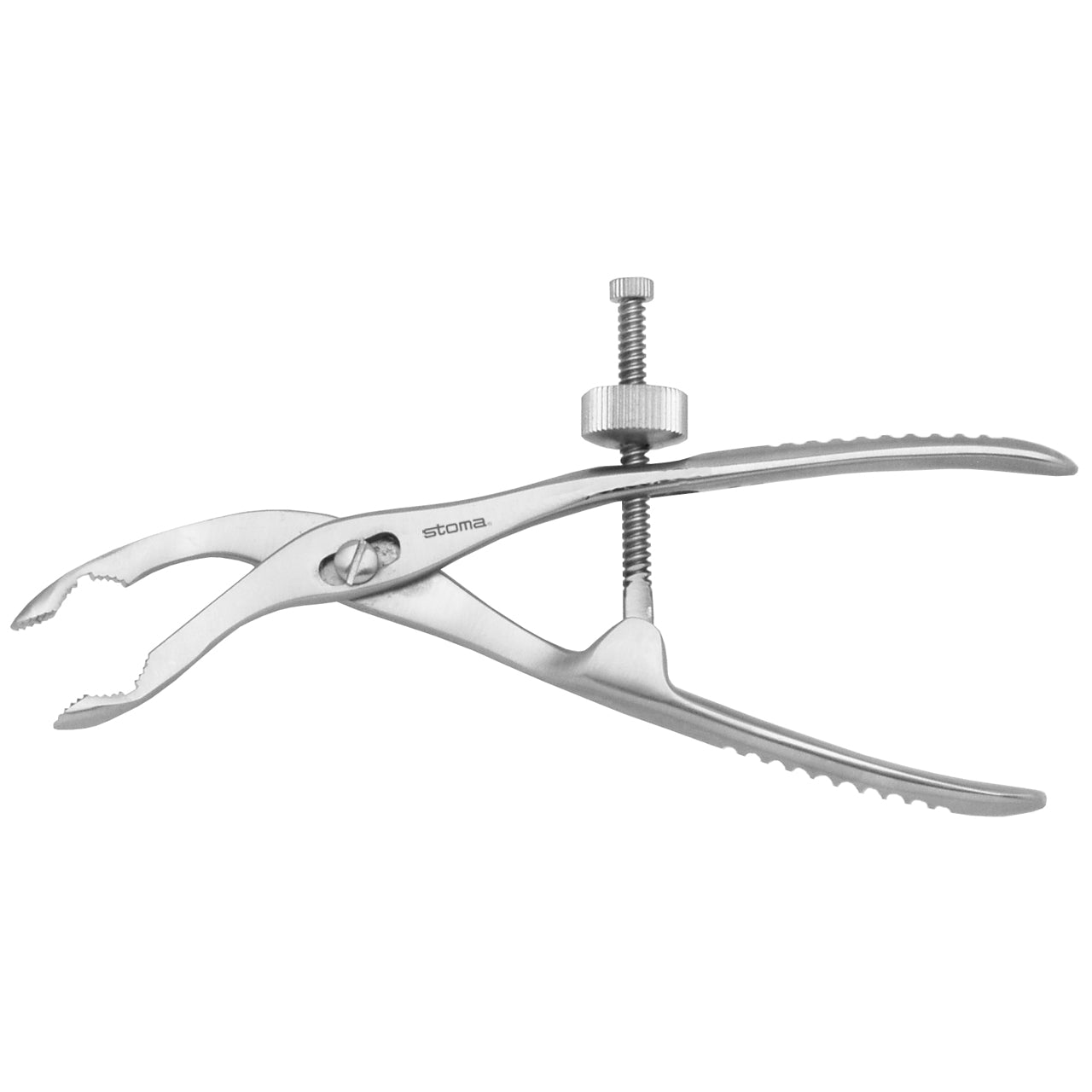STOMA Bone-block forceps, left, 12,5cm from Quintess Denta