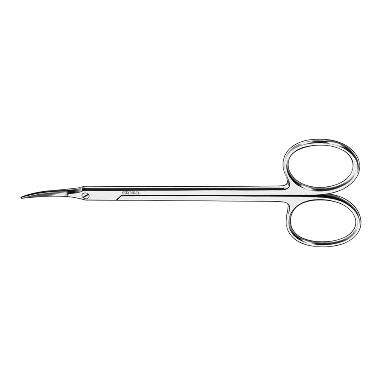 STOMA Scissors with spire, plane, curved,11,5cm from Quintess Denta