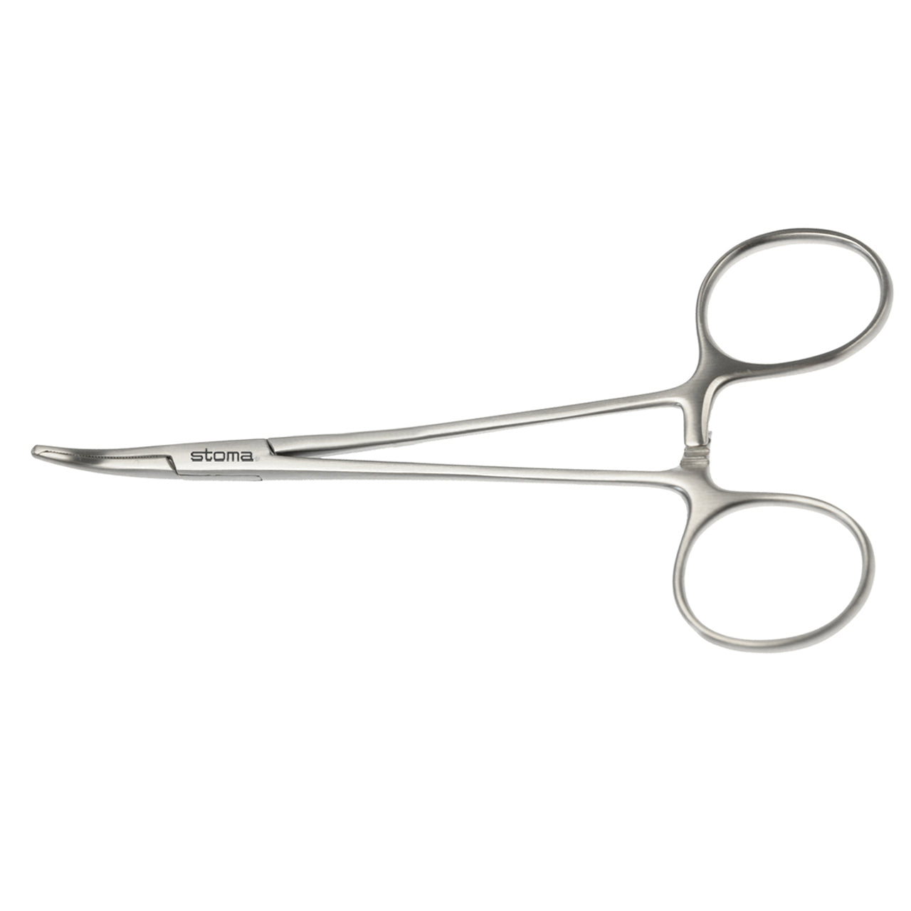 STOMA Clamp, Halsted-Mosquito, 1:2 teeth, curved, 12,5cm from Quintess Denta