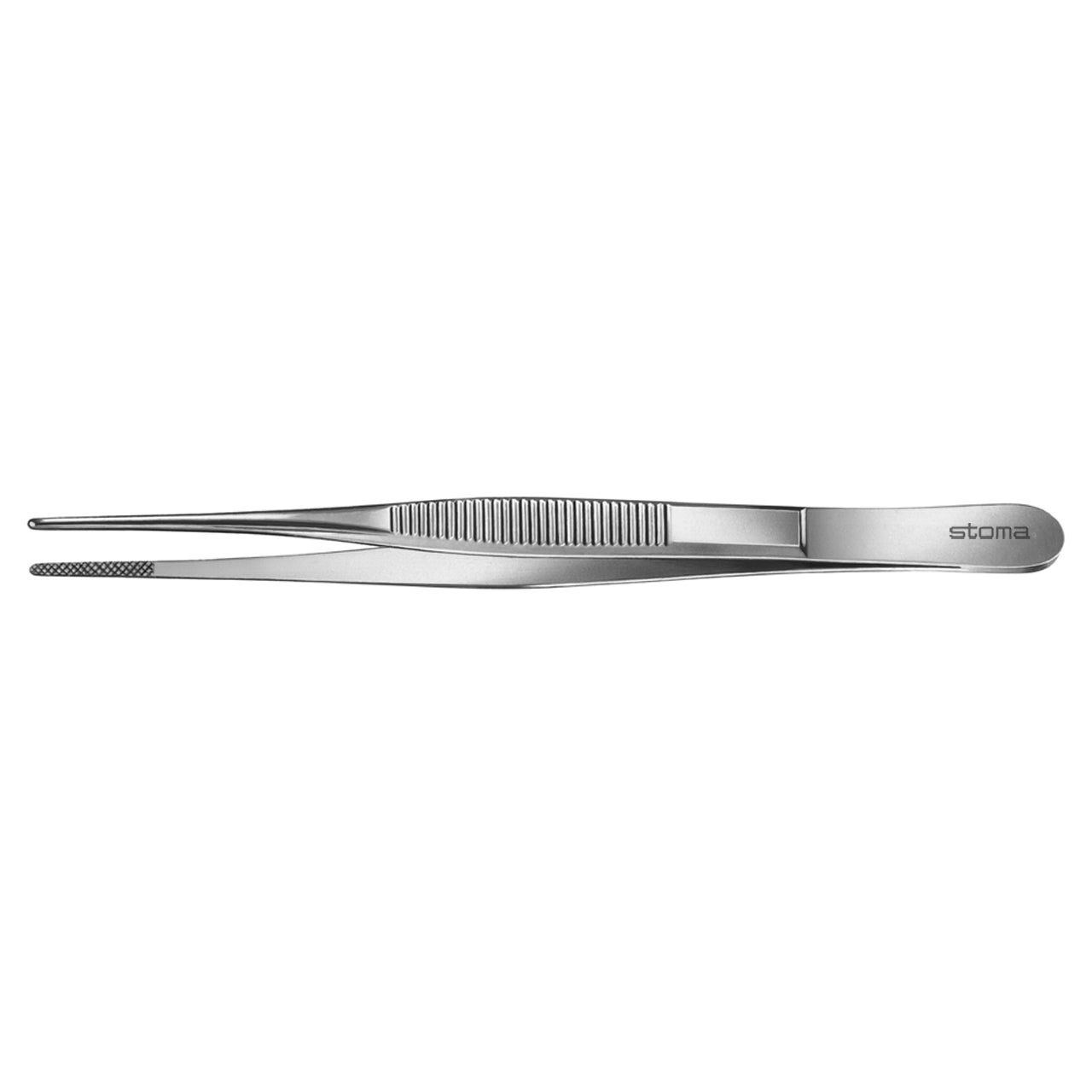 STOMA Tweezers, anatomic, cross-grooving, 16cm from Quintess Denta