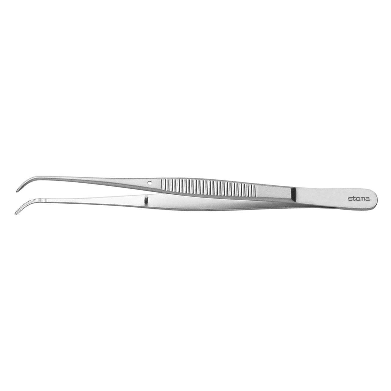 STOMA Tweezers, Semken, anatomic, curved, 12cm from Quintess Denta