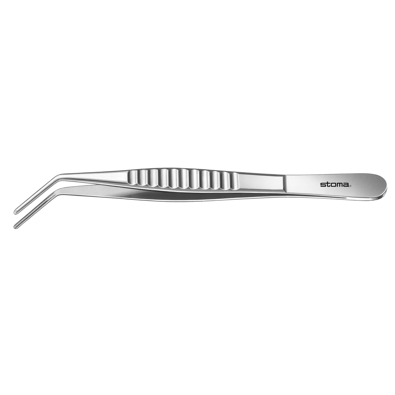 STOMA Tweezers, DeBakey, atraumatic, curved, 16cm from Quintess Denta