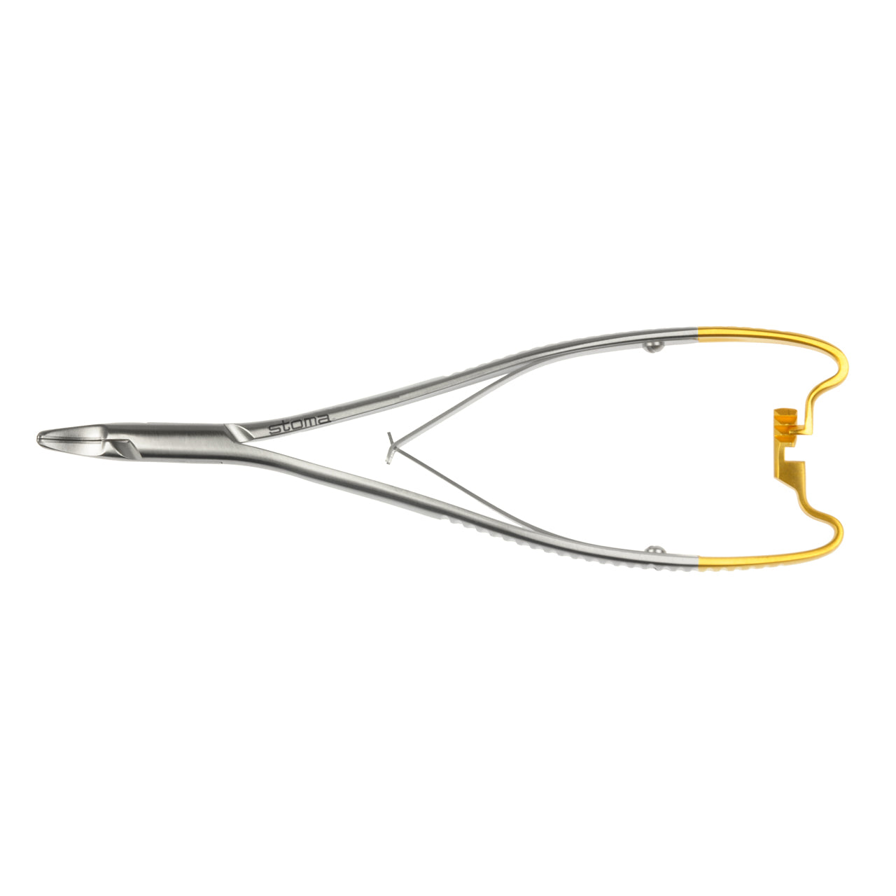 STOMA Needle holder, Stoma, TC, 1,5mm, curved, 17cm, advanced from Quintess Denta