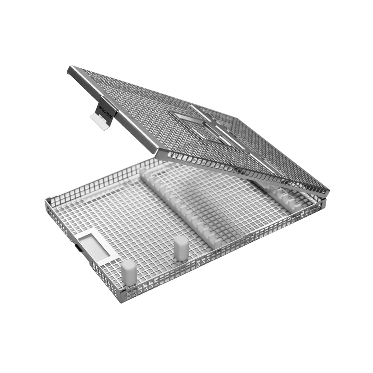 STOMA p.i.c.-tray, 271x175x28mm, with 2 racks for 14 instruments from Quintess Denta