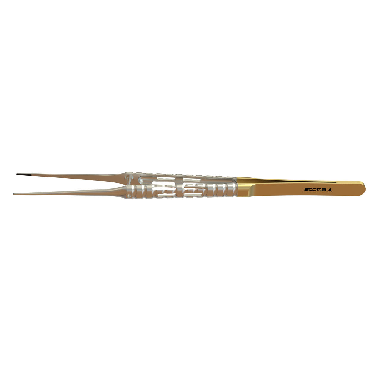 STOMA Tweezers, TC, anatomic, 0,6mm, straight, 17,5cm, hy-light from Quintess Denta