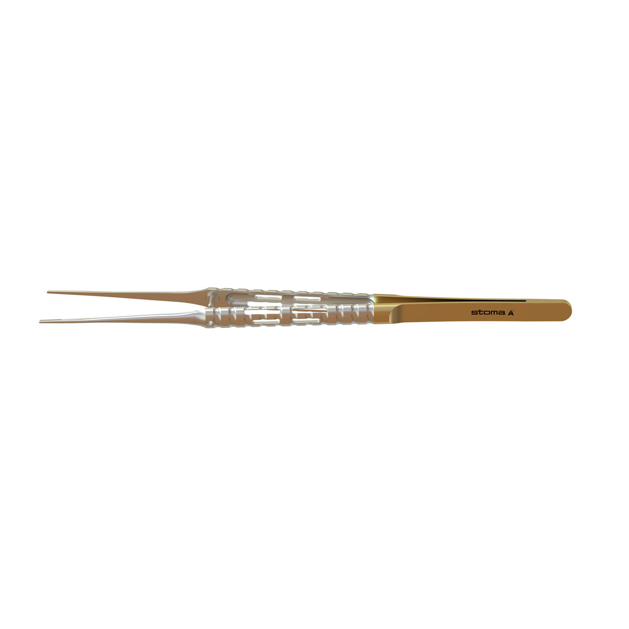 STOMA Tweezers, TC, anatomic, 0,8mm, straight, 17,5cm, hy-light from Quintess Denta