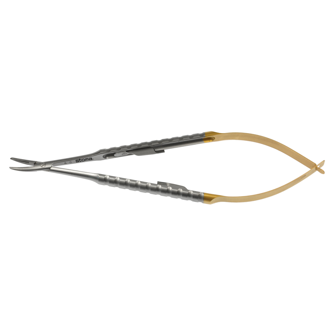 STOMA Micro-Needle holder, Barraquer, TC,0,8mm, curved, 15cm from Quintess Denta