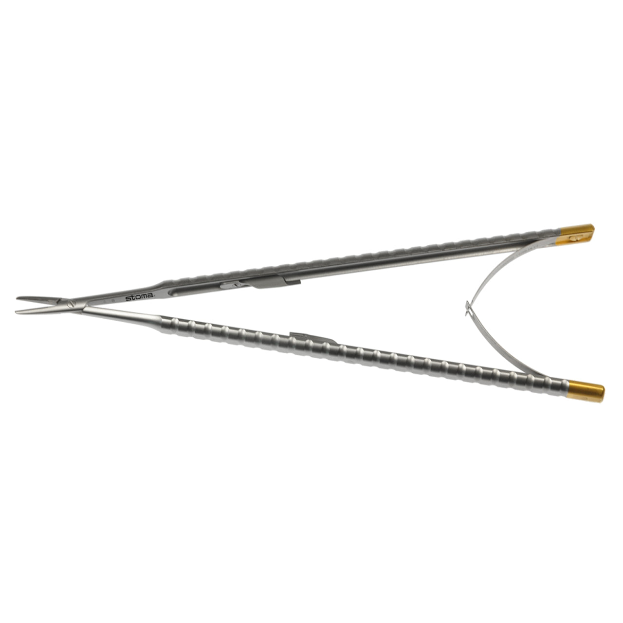 STOMA Micro-Needle holder, Castroviejo, TC, 0,8mm, straight, 18cm from Quintess Denta
