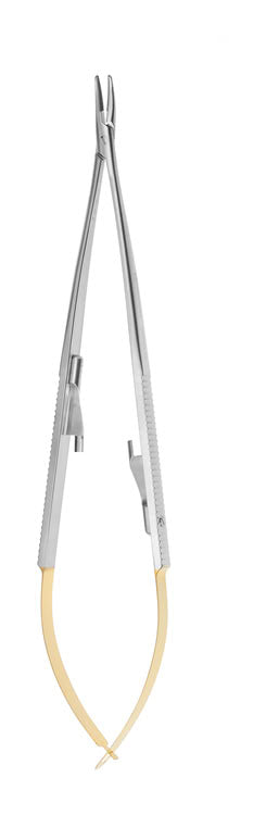 NEEDLE HOLDER CASTROVIEJO TC CURVED mm180
