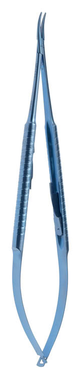 MICRO NEEDLE HOLDER TITANIUM CURVED